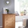Pure Wooden Chest of Drawers 60 x 70 x 35 cm Beech with 5 Drawers Multi-Purpose Image 2