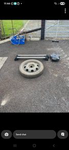 Peugeot spare wheel, jack and roof racks