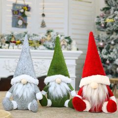 Christmas Gnome Plush Gonk Decorations - Handmade Swedish Tomte Scandinavian Santa Elf Ornaments (FREE POSTAGE)