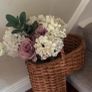 Free Post or Free Large Glass Vase - Wicker Stair Basket with Handle see all photos - as new Image 2