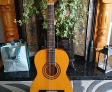 Vintage era Hondo Acoustic and bag