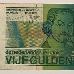 Netherlands 5 Gulden 1973 Banknote