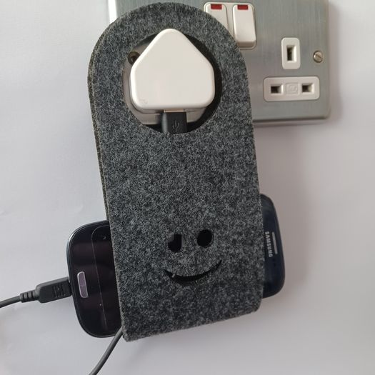 Charger Holder Smartphone Gadgets Cell Phone wall charging station FELT docking accessory minimalist design organizer cord management