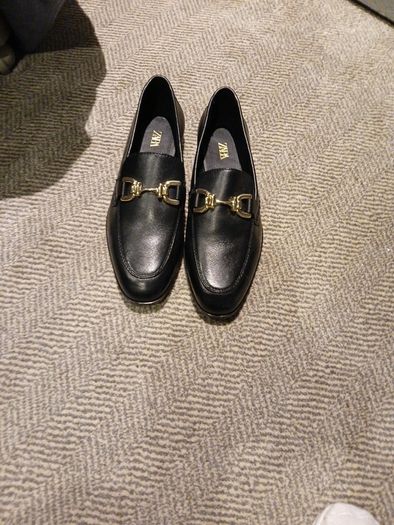 shoes zara flats nwot black