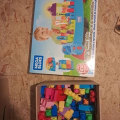 MEGA Bloks Building Blocks Build 'N Learn Table Blue and Red