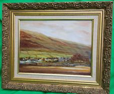 Beautiful Vintage Oil Painting "Carlingford Lough" (1991) by Dublin Artist L. Rothwell  Framed