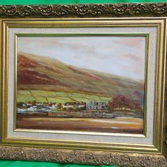 Beautiful Vintage Oil Painting "Carlingford Lough" (1991) by Dublin Artist L. Rothwell  Framed
