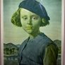 Gerald Leslie Brockhurst - Signed Colour Portrait Print - Original Belfast Framing Label Image 7