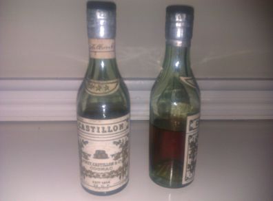 Pinet Castillon Three Star Cognac Bottle. Vintage.