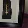 Ogham Ancient Irish Writing "Love" Slate - Framed Image 3