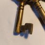 6 X Vintage Heavy Set Brass Skeleton Keys Image 8
