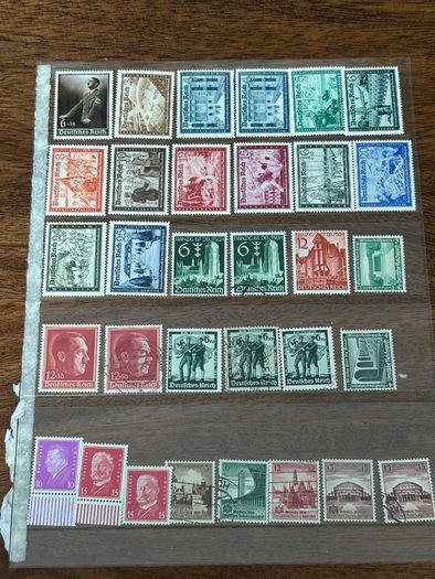 Germany 1872-1945 Reich Collection lot stock 1200+ stamps and 2 Mint sheets