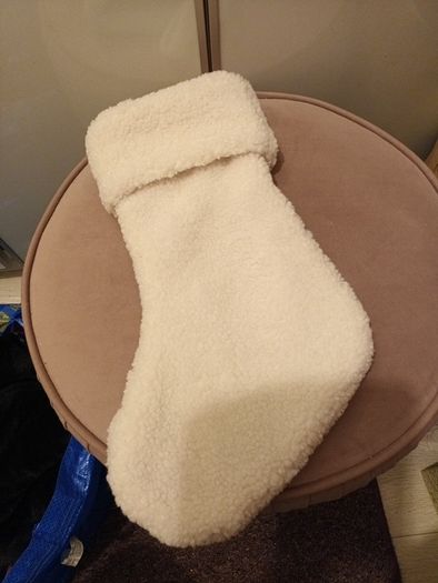 Luxury fur christmas dog stocking