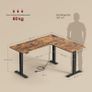 Vintage Height Adjustable Desk L shaped Corner Desk 160 x 140 cm Image 2