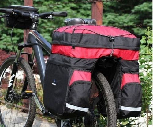 ROSWHEEL Cycling 60L Bicycle Double Side Bike Rear Rack Bag Tail Seat Pannier