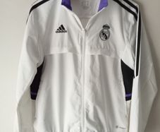 Real Madrid Adidas 2022 White Full Zip Jacket