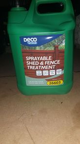 Deco Style Sprayable Shed And Fense Treatment.....medium Oak....unopened...never Used..20 Litres ...4 X 5 Litre  15 euro for all