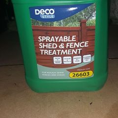 Deco Style Sprayable Shed And Fense Treatment.....medium Oak....unopened...never Used..20 Litres ...4 X 5 Litre