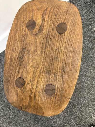 Antique hand crafted French stool/ low table