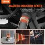 Magnetic Induction Heater Kit, 1000w Induction Heater Hand-held, Bolt Induction Heater with 8PCS Induction Coils, 220V Flameless Induction Heater Bolt Remover for Removing Rusty Bolts and Nuts Image 2