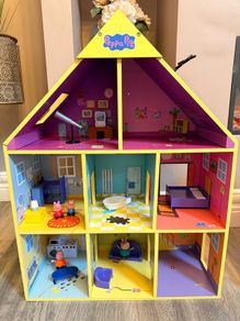 Peppa Pig Wooden Playhouse with Furniture & Figures