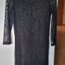 Topshop Tall Sparkly Black Mesh Bodycon Lined Dress Size 12 Image 2