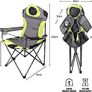 Camping Chair, Padded Camping Chairs for Adults with Armrests and Cup Holder, Heavy Duty Folding Chair Portable for Fishing Beach, Perfect for Caravan Trips, BBQs, Garden, Picnic, Travelling (FREE SHIPPING) Image 4