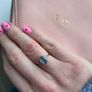 Chupi 14k Solid Gold Blue Sapphire and Diamond Ring Image 3