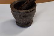Pestle and mortar palm wood