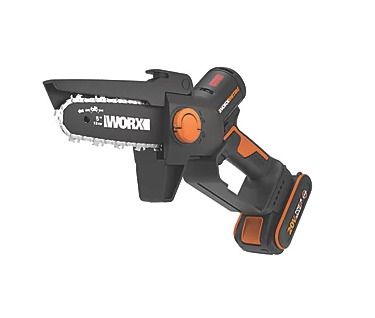 Worx WG325E 20V 1 x 2.0Ah Lithium PowerShare Brushless Cordless 12cm Pruning Chainsaw