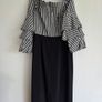 Joseph Ribkoff black and white off shoulders dress Image 2