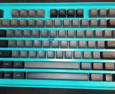 Akko Black&Cyan 197 ASA PBT Keycap Set ISO+ANSI