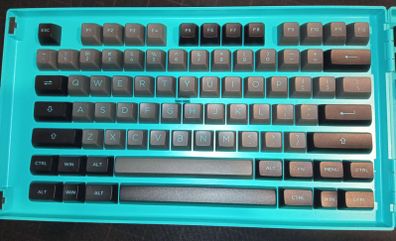 Akko Black&Cyan 197 ASA PBT Keycap Set ISO+ANSI