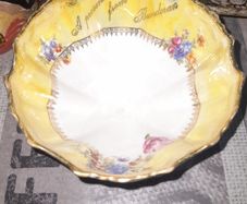 Antique Porcelain Footed Bowl A Present From Bundoran, manufactured in the Silesia region of Germany now part of Poland