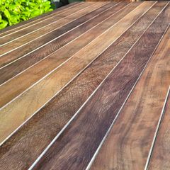 Solid teak table