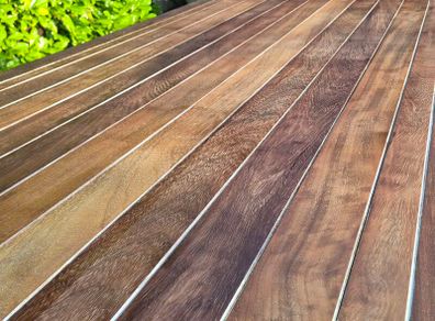 Solid teak table