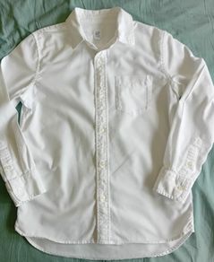 Gap Long sleeved White Cotton Shirt Size L (10-11)