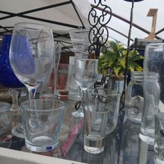 large collection of mixed glassware