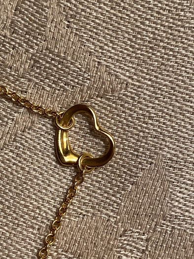 Rare Tiffany x Elsa Peretti Open Heart 750/18K YG