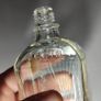 388 - Set of 2 Vintage Clear Glass Embossed Letters Decorative Collectible Perfume Bottles Image 6