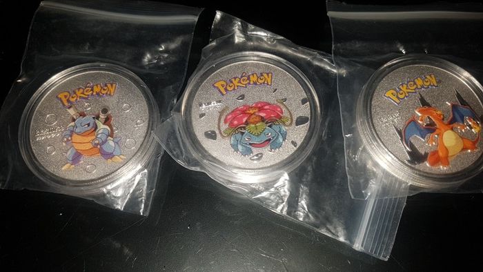 Pokemon Venusaur Coin Silver Plated Collectible approx 29g