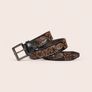 Unisex Genuine Leather Tooled Belt Vintage Floral Western Leather Belt Image 7