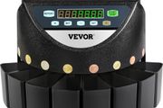 Euro Coin Counter Sorter 500-1000 Coins Electronic Automatic EUR Coin Counting Machine 300 Coins Per Minute with 8 Coin Drawers for School Shop Bank