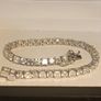 Rhodium Plated Sterling Silver 13 carat Moissanite Tennis Bracelet Image 2