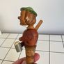 Vintage Anri Hand Carved Wood Beer Drinker Bottle Cork Stopper Image 4