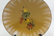 Retro abstract enamel bowl