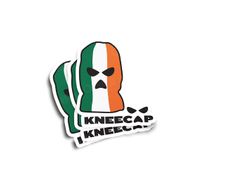 KNEECAP Tricolour Balaclava Glossy Stickers 3-Pack