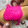2018 Mattel Barbie Horse from Hugs N Horses Playset Pink Saddle Head Moves Used Please look at the pictures Image 8