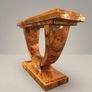 Art Deco Style Burl Walnut Console Table Image 3