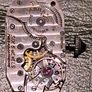 An Abra 9 Carat Gold Watch, Sapphire winder, Ruby on inner Image 8